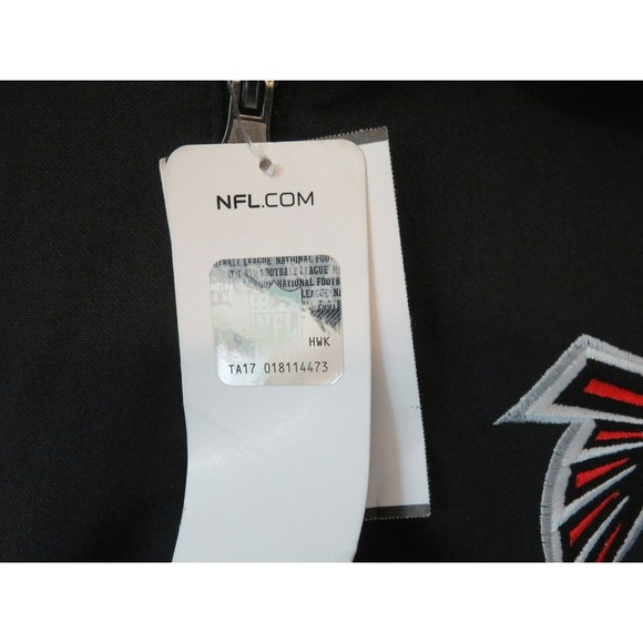 Atlanta Falcons 1/4 Zip Fleece Long Sleeve Pull Over Sz XL Black NFL Brand  NWT - Picture 4 of 11
